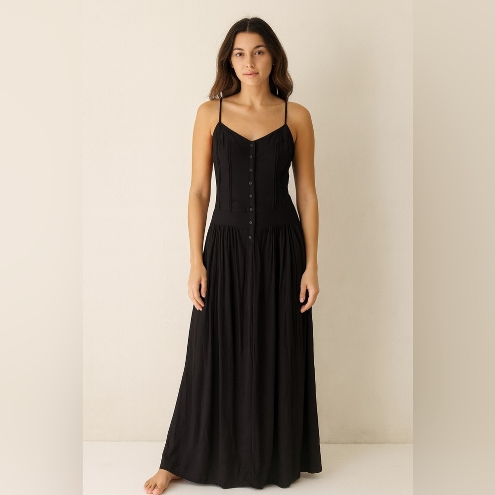 New Silk Maxi Dress • Made in Italy • New Slip Vintage Silhouette 2/M